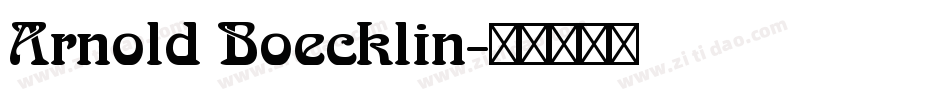 Arnold Boecklin字体转换